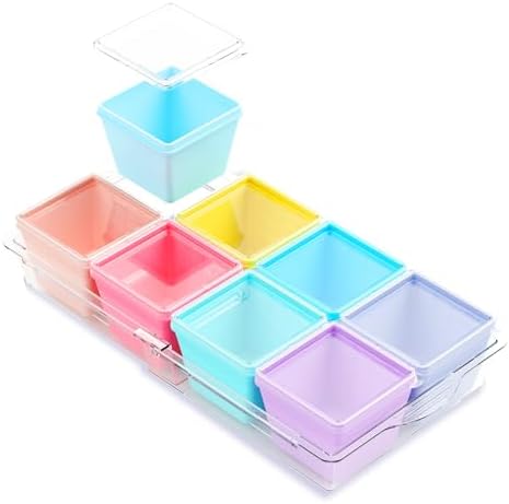 Gemice 1-Cup Silicone Freezer Molds with Lids & Base for Soup, 8-Pack