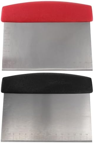 Zerodeko 2pcs Dough Chopper Scale Dough Scraper Kitchen Scraper Metal