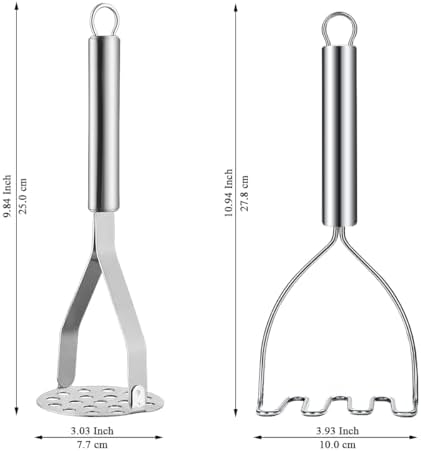 Potato Masher Stainless Steel 2pcs, Mashed Potato Masher Kitchen Tool