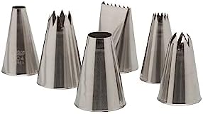 Ateco - 6 Piece Decorating Tube Set, Includes Stainless Steel Tips