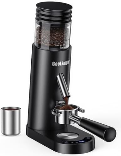 COOL KNIGHT Conical Burr Coffee Grinder, 60 Settings