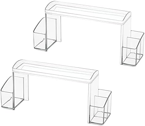 mDesign Small 2-Tier Plastic High-Rise Bathroom Cabinet Organizer by mDesign