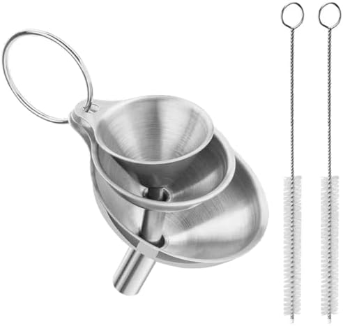 Stainless Steel Funnel Set, Kitchen Canning Oil Funnel