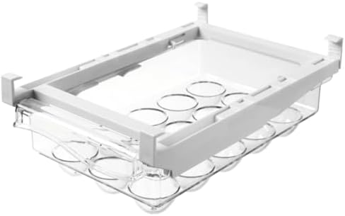 Egg Holder Dispenser for Refrigerator Drawer, 15-count Egg Organizer