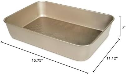 Glad Baking Pan Nonstick - Oblong Metal Dish for Cake and Lasagna
