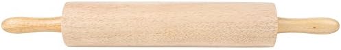 13-Inch Wooden Rolling Pin – Hardwood Dough Roller with Smooth Rollers