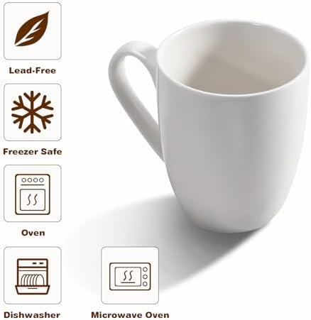 Large Ceramic Coffee Mugs Set of 4 16oz(475ml) Tea Cups Idea Gifts