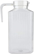 Bottle Acrylic Transparent StripedIce ColdJug with Lid for Bar