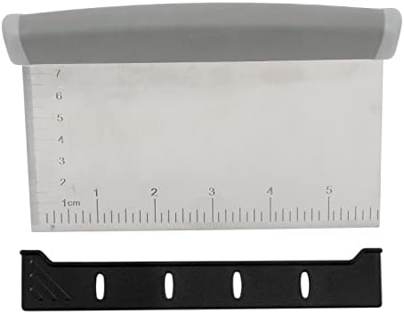 Stainless Steel Bench Scraper, Dough Pastry Scraper with Measuring