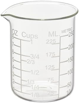 Ackers Etched Graduated Glass Measuring Cup - V-Shaped Spout- High
