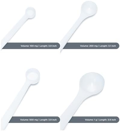 Dosing spoon | milligram measuring spoons set of 7 | exact dosing from
