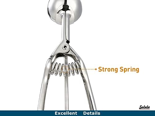 18/8 Stainless Steel Large Ice Cream Scoop Disher Melon Baller 4