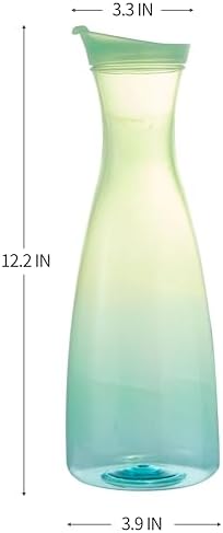 Locco Decor Pitcher with Lid, Set with 4 Cups, Gradient Color Acrylic