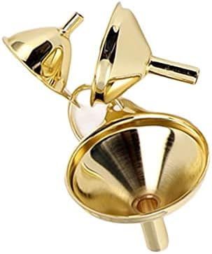 Gold Wide Mouth Funnel Set Stainless Steel