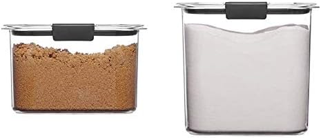 Rubbermaid Brilliance Pantry Storage Containers, 7.8 Cup and 12 Cup