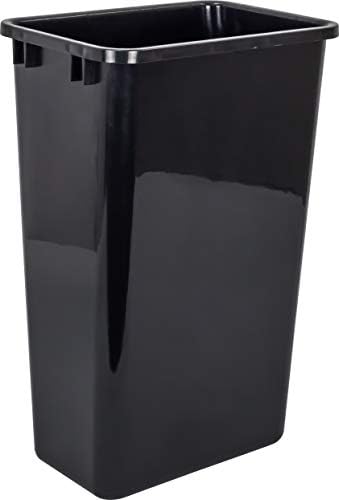 Hardware Resources CAN-50 Black Plastic Waste Container