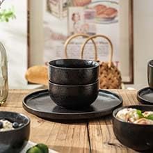 S&Q'S CERAMICS Ceramic Small Bowls for Kitchen, Set of 6, 9 ounces Ice