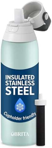 Brita Stainless Steel Premium Filtering Water Bottle, BPA-Free
