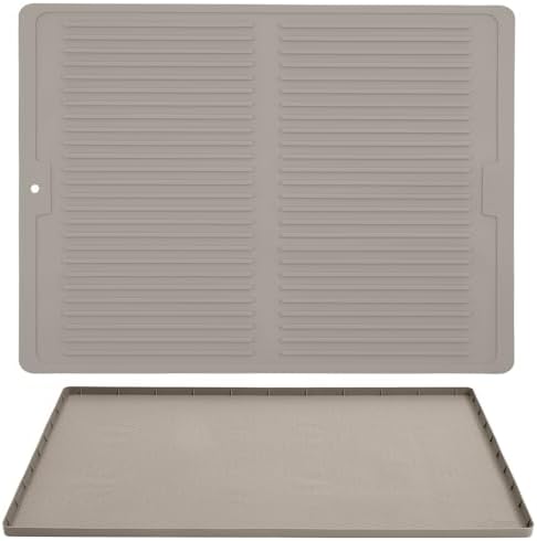 Gorilla Grip Free Silicone Dish Drying Mat for Kitchen Counter and