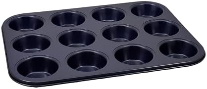 Zyliss E980200 Non-Stick 12 Hole Muffin Tin | Carbon Steel | Dark Blue