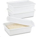 3-Pack 13 L Pizza Dough Proofing Box with Lid, White