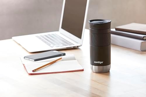 Contigo Byron Vacuum-Insulated Stainless Steel Travel Mug, Licorice