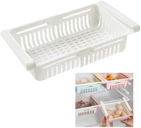 Refrigerator Organizer Bins Pull out Drawer, Adjustable Refrigerator