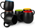 BYCNZB 20oz ceramic Coffee Mug Sets Matte Black Porcelain Mug Multiple