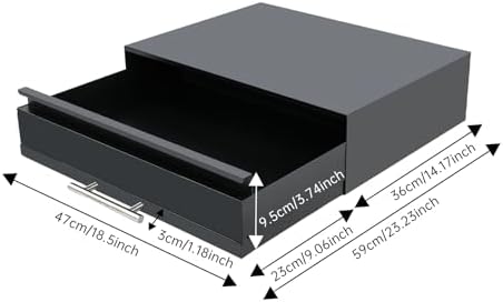 Steel Microwave Stand with Pull-Out Shelf and Drawer