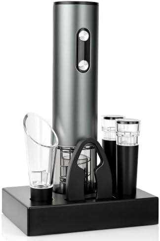Rechargeable Electric Wine Opener Gift Set with Aerator, 6-Piece