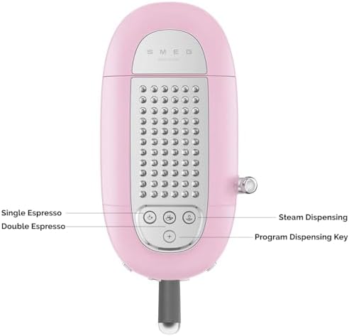 Smeg Manual Espresso Machine, Pink