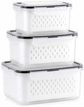 SakerPlus Food Storage Containers with Removable Colander