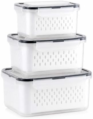 SakerPlus Food Storage Containers with Removable Colander