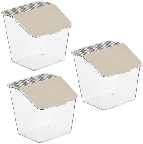 3 Pack Wall Mounted Garlic Container, Transparent Kitchen Food Storage