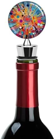 Bright Abstract Patterns Wine Stopper Vacuum Alloy Wine Bottle Stopper