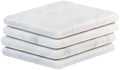 Craftsman Stoneworks White Marble Coasters – Square 4x4, Set of 4