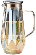 Drinking 1.4L Glass Water Pitcher with Lid Hot Cold Jug