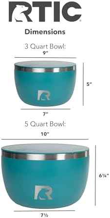 RTIC Anywhere Stainless Steel Bowl Set Of Two, Camping Bowls With Lids, Vacuum Insulated, Stackable Durable Outdoor Dinnerware, Non Slip, Dishwasher Safe, Dinner Outside, Campfires Travel, Deep Harbor