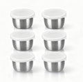 1.4Oz Mini Stainless Steel Condiment Containers with Lids, Reusable