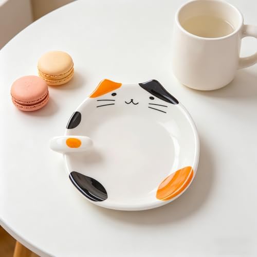 Cat Spoon Rest, Ceramic Cute Spoon Holder Rest for Stove Top, Cat