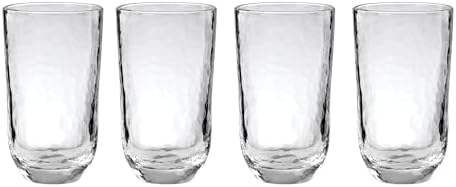 Lenox Homespun Clear Tall Highball Glasses, 20oz, Set of 4