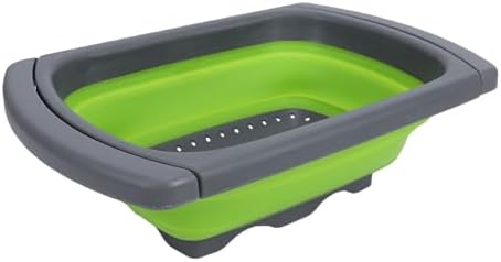 RiToEasysports Collapsible Colander, Plastic Silicone Over The Sink