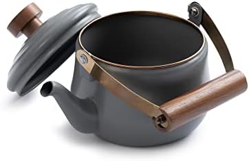 Barebones Enamel Teapot, 1.5 Liters, Slate Gray