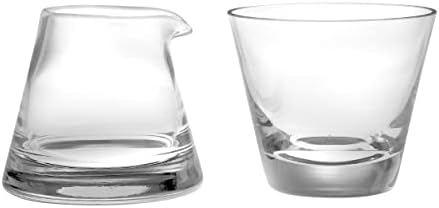 Glass - Sugar and Creamer - Set - Coffee Serving Set - Cream Pitcher