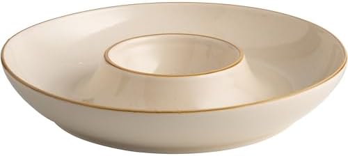LEHAHA 12.25 inch porcelain Chip and Dip Serving Set, Ceramic Platters