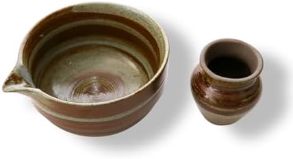 Matcha Bowl and Whisk Holder Set, 2 Pc Japanese Ceramic Matcha Tea Kit