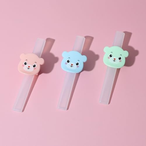Abaodam Adaptive Silicone Drinking Straws Set 6Pcs with Clips for