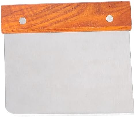 Wood Handle Flour Scraper Dough Cutter Stainless Steel