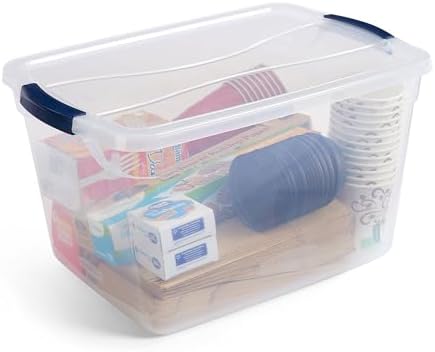 Rubbermaid Cleverstore 32 Qt Storage Bins, 6 Pack