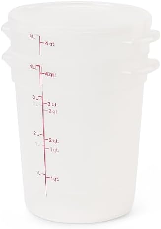 Cambro 2 Pack 4 Quart Food Storage Containers with Lids